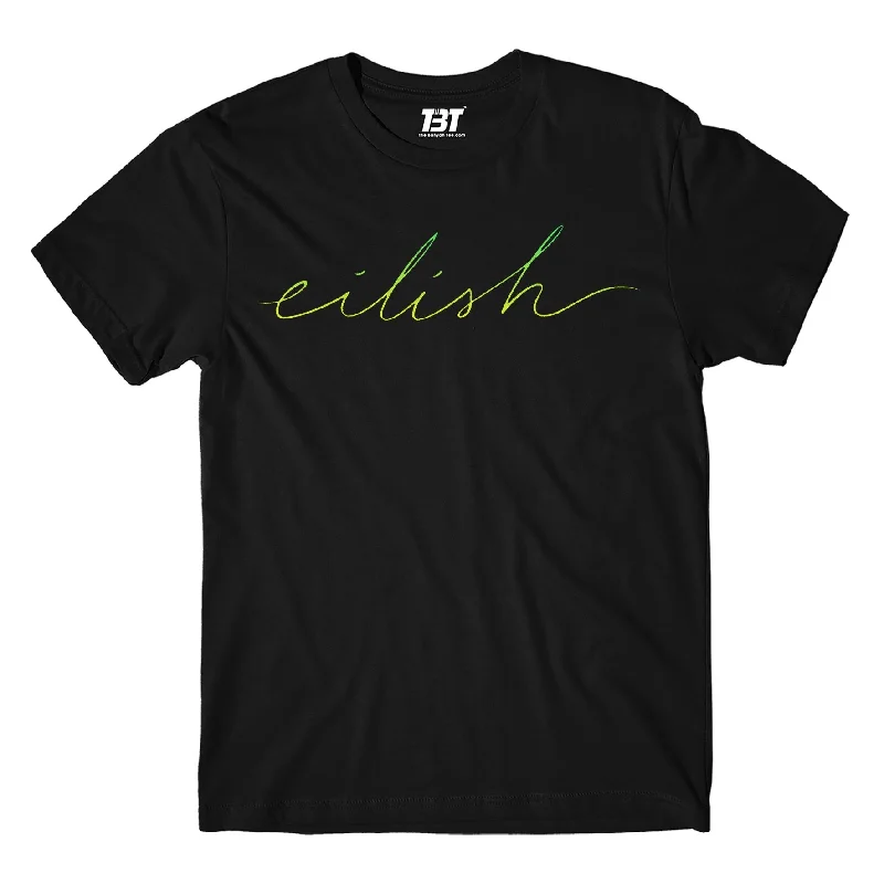 black slim fit t-shirts clean -Billie Eilish T shirt - Eilish