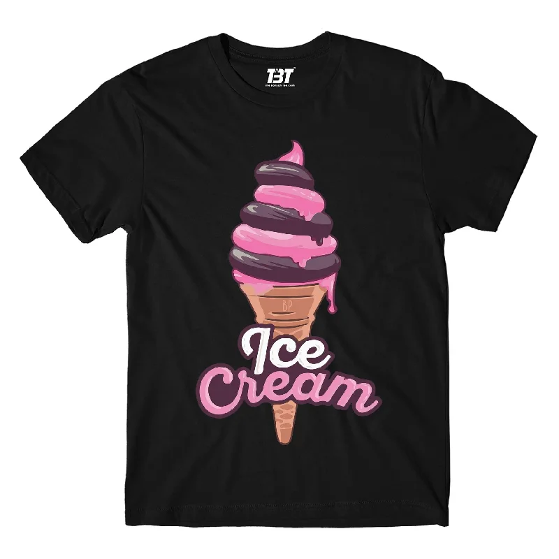 white striped t-shirts preppy -Black Pink T shirt - Ice Cream