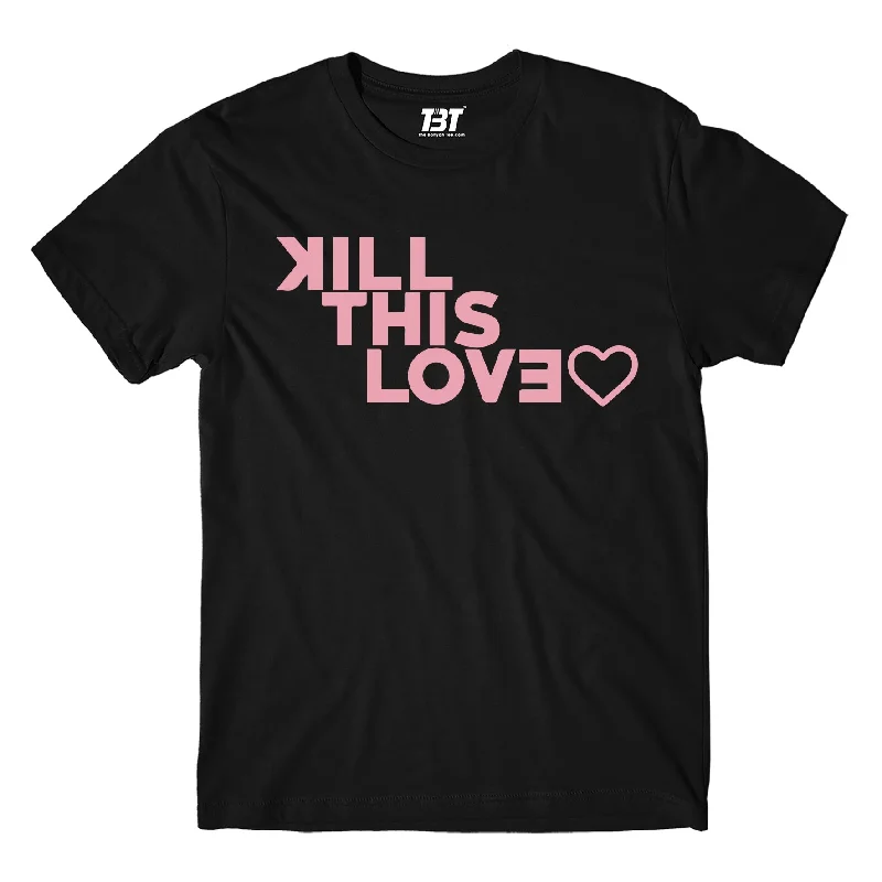 grey long sleeve t-shirts cozy -Black Pink T shirt - Kill This Love