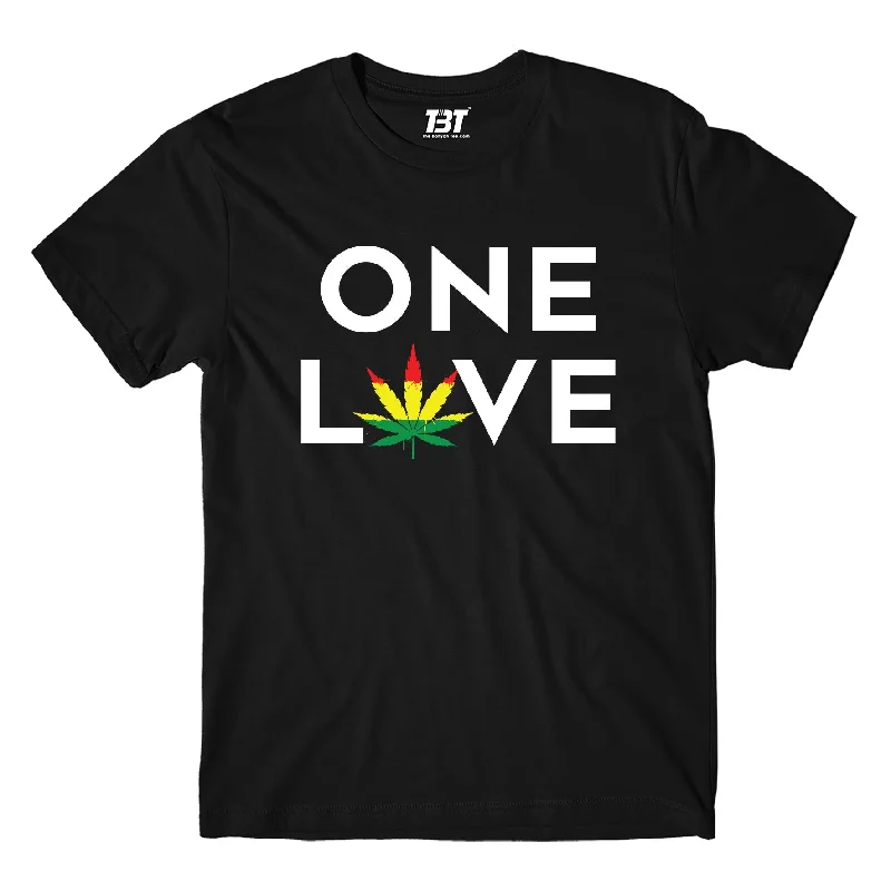 funny quote t-shirts clever -Bob Marley T shirt - One Love