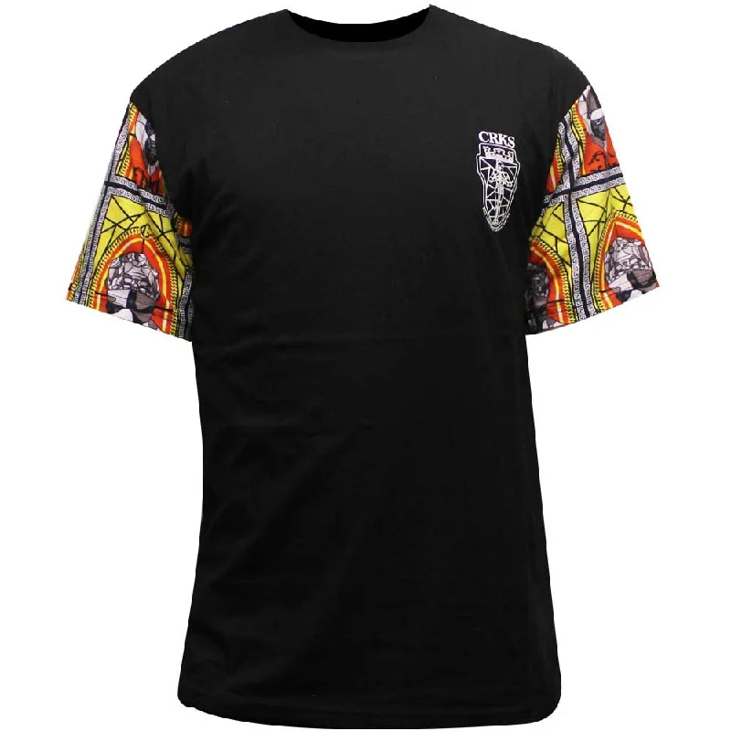 grey slim fit t-shirts sharp -Crooks & Castles Bishop Men's T-Shirt Black