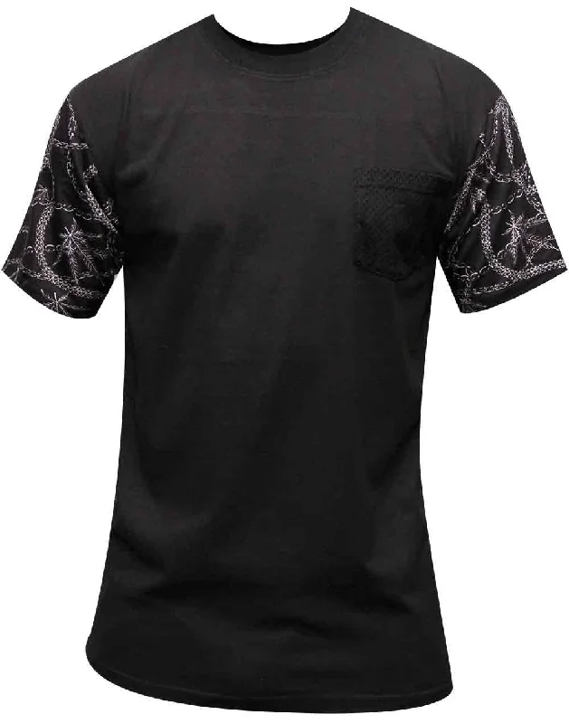 vintage band t-shirts unisex -Crooks & Castles Chainleaf Pocket T-shirt Black Multi