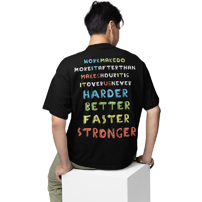 purple long sleeve t-shirts rich -Daft Punk Oversized T shirt - Harder, Better, Faster, Stronger