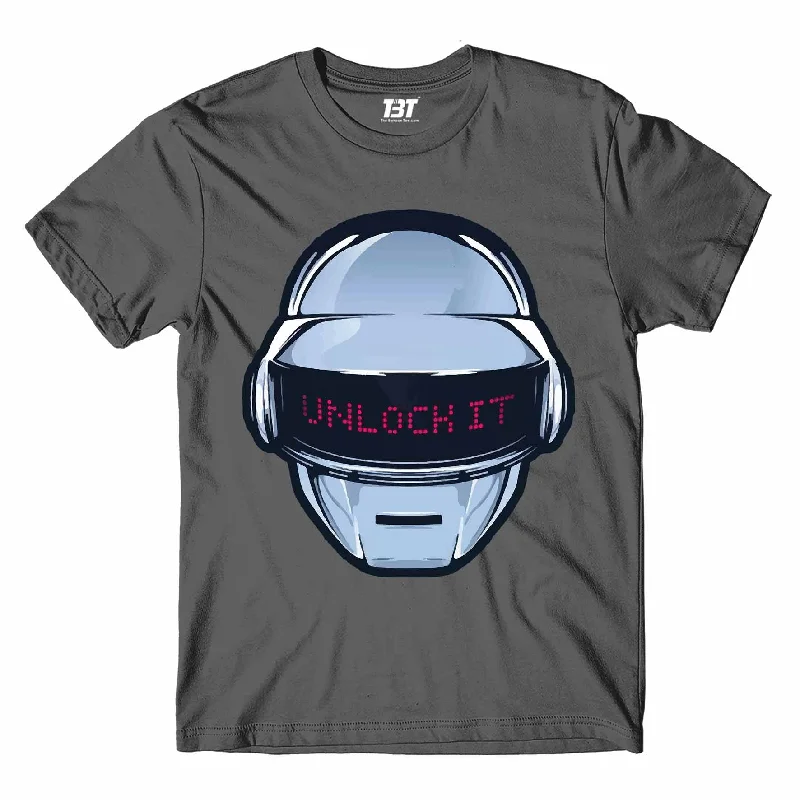 blue v-neck t-shirts cool -Daft Punk T shirt - Unlock It