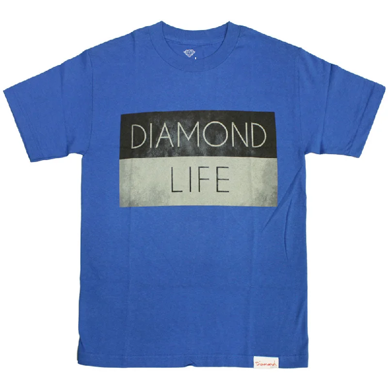 white polo t-shirts smart -Diamond Supply Co Diamond Life Flag T-shirt Royal