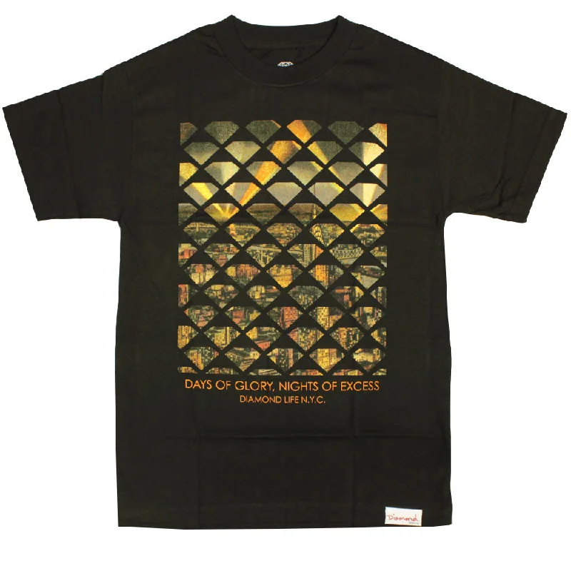 black long sleeve t-shirts sleek -Diamond Supply Co NYC Excess T-shirt Black