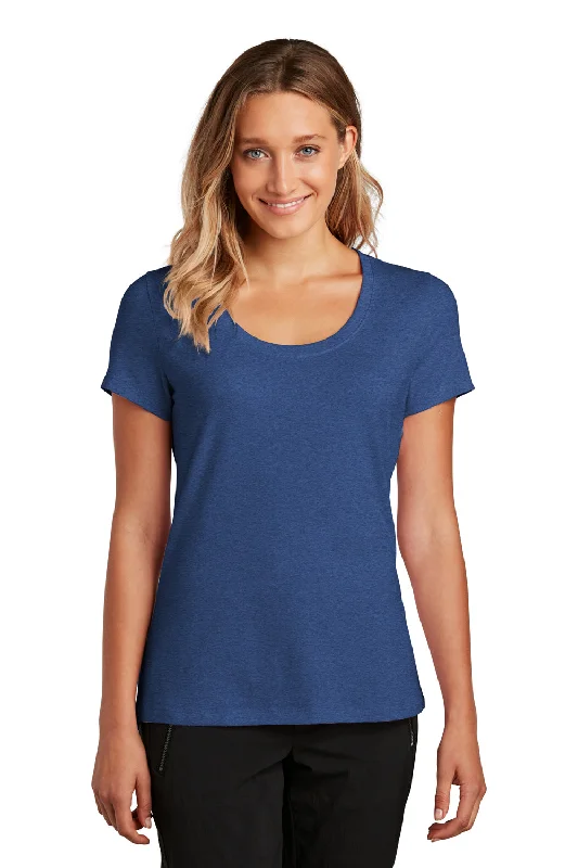 black oversized t-shirts urban -District Womens Flex Short Sleeve Scoop Neck T-Shirt - Heather Deep Royal Blue