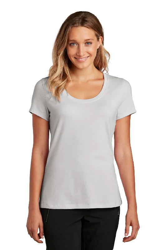 purple oversized t-shirts comfy -District Womens Flex Short Sleeve Scoop Neck T-Shirt - Silver Grey Mist