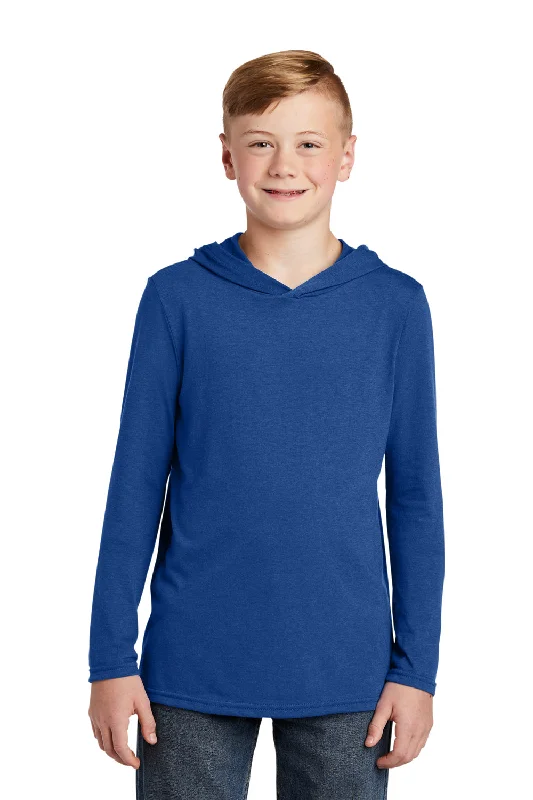 District Youth Perfect Long Sleeve Hooded T-Shirt Hoodie - Deep Royal Blue