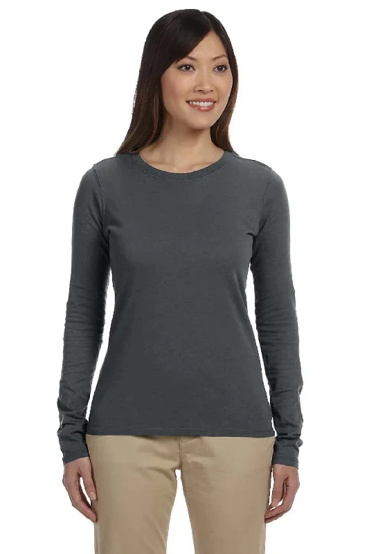 Econscious Womens Long Sleeve Crewneck T-Shirt - Charcoal Grey