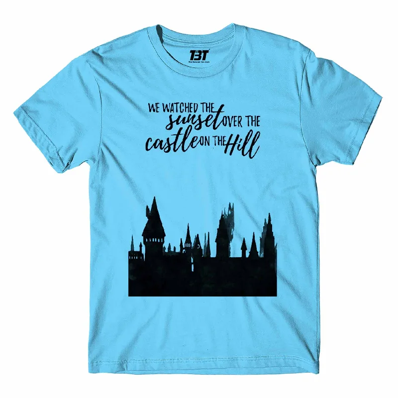 purple v-neck t-shirts rich -Ed Sheeran T shirt - Castle On The Hill