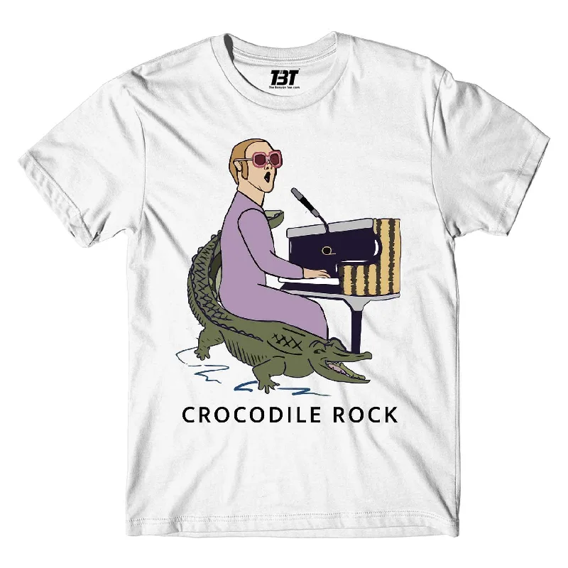 funny animal t-shirts cute -Elton John T shirt - Crocodile Rock