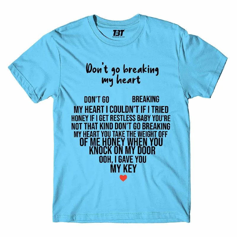 white slim fit t-shirts sharp -Elton John T shirt - Don't Go Breaking My Heart