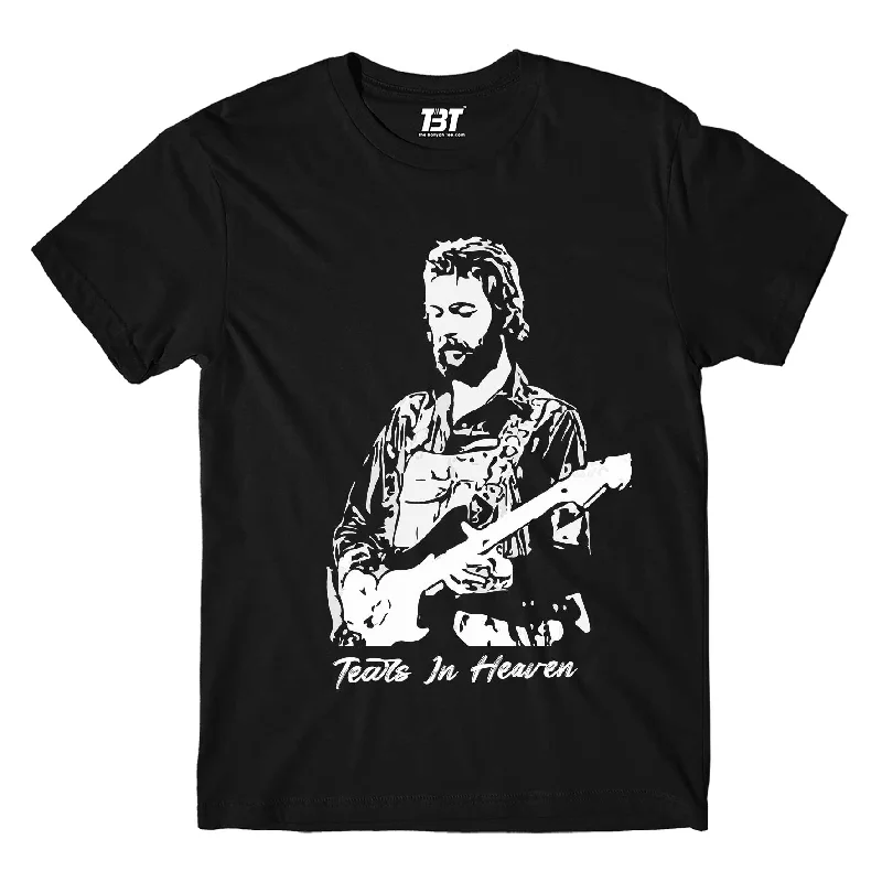 white slim fit t-shirts modern -Eric Clapton T shirt - Tears In Heaven