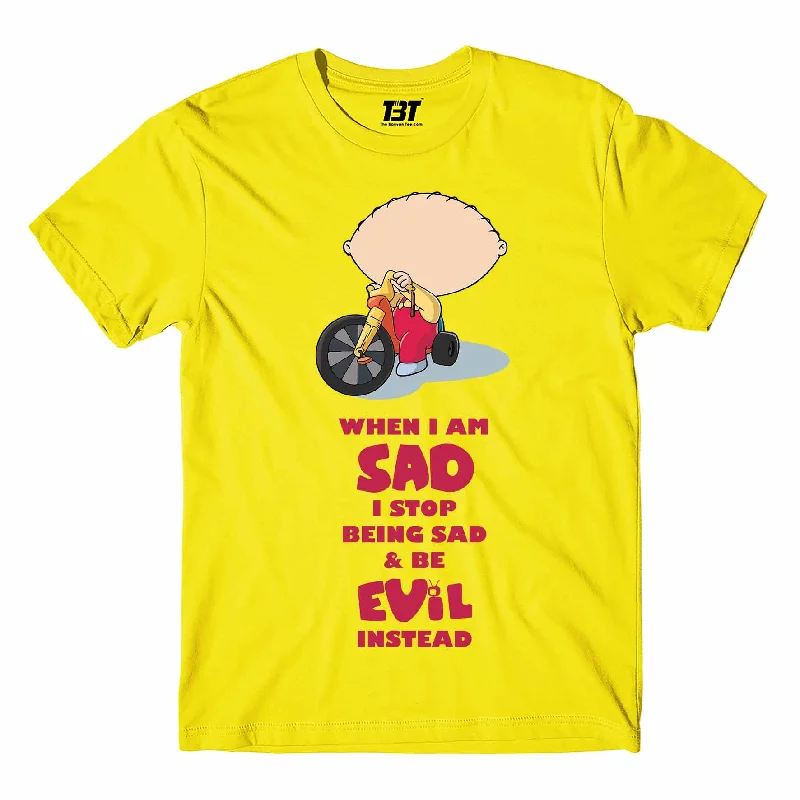 purple slim fit t-shirts sleek -Family Guy T shirt - Be Evil Instead