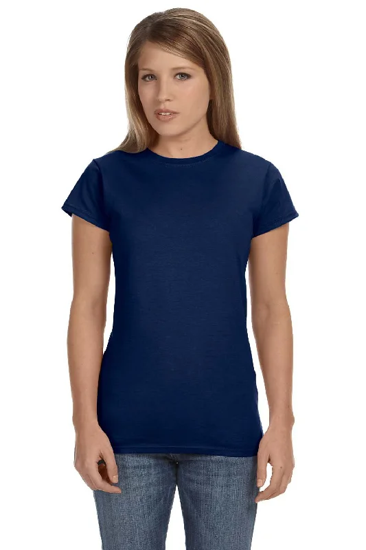 tie-dye short sleeve t-shirts -Gildan Womens Softstyle Short Sleeve Crewneck T-Shirt - Navy Blue