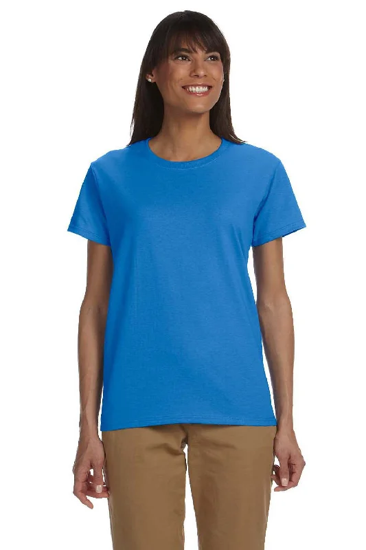 green v-neck t-shirts earthy -Gildan Womens Ultra Short Sleeve Crewneck T-Shirt - Iris Blue - Closeout