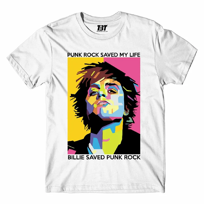 funny slogan t-shirts clever -Green Day T shirt - Punk Rock Saved My Life