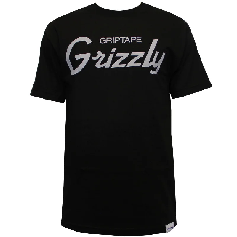 soft bamboo t-shirts sustainable -Grizzly Griptape Seasoned T-Shirt Black