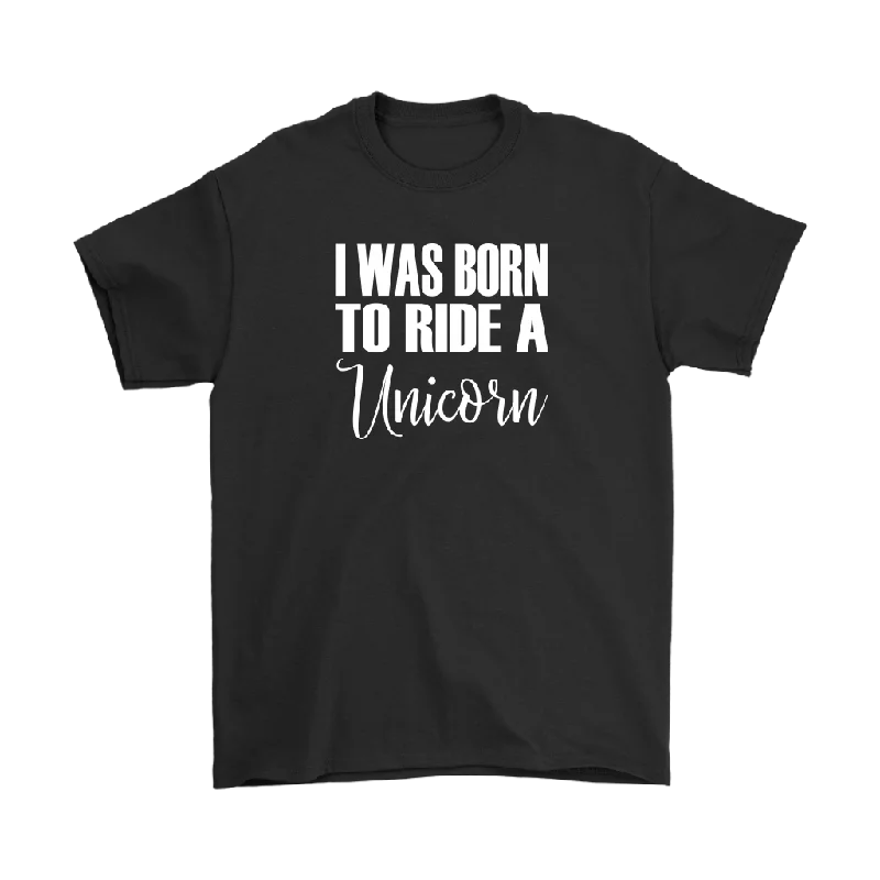 red striped t-shirts nautical -I Was born to Ride a Unicorn Men's T-Shirt