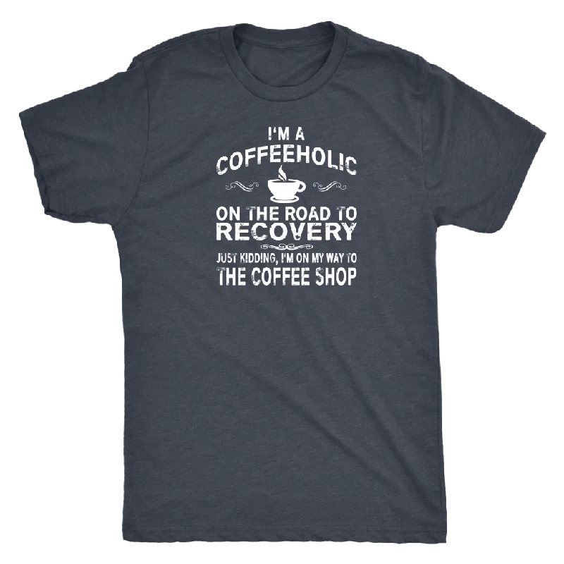 black polo t-shirts polished -I'm a Coffeeholic Funny Coffee Lovers Men's Triblend T-Shirt