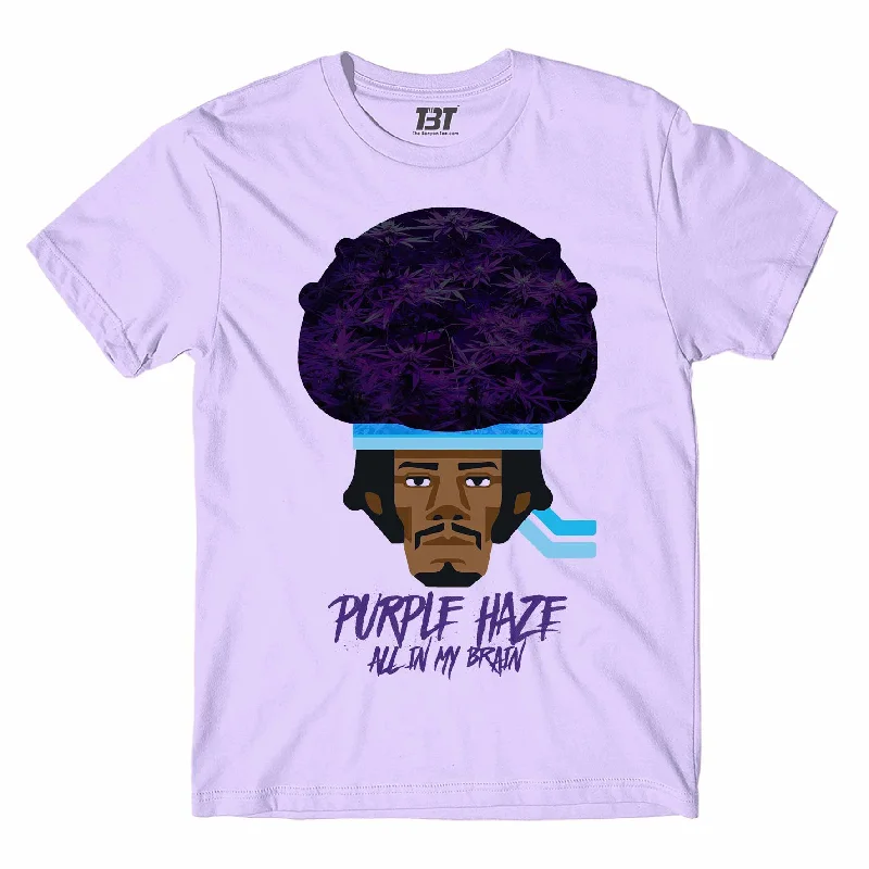 tie-dye short sleeve t-shirts -Jimi Hendrix T shirt - Purple Haze