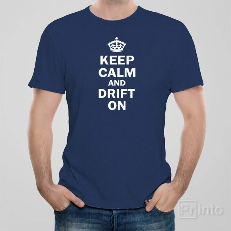 red oversized t-shirts relaxed -Keep calm and drift on - T-shirt