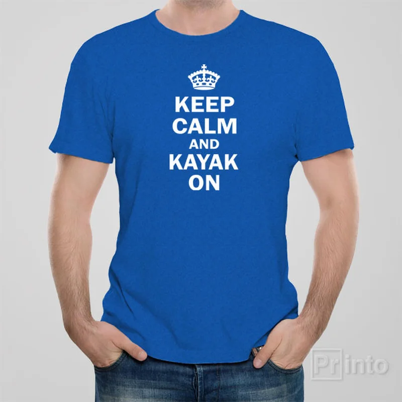 red oversized t-shirts relaxed -Keep calm and kayak on - T-shirt