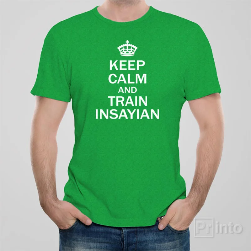 tie-dye short sleeve t-shirts -Keep calm and train insayan - T-shirt