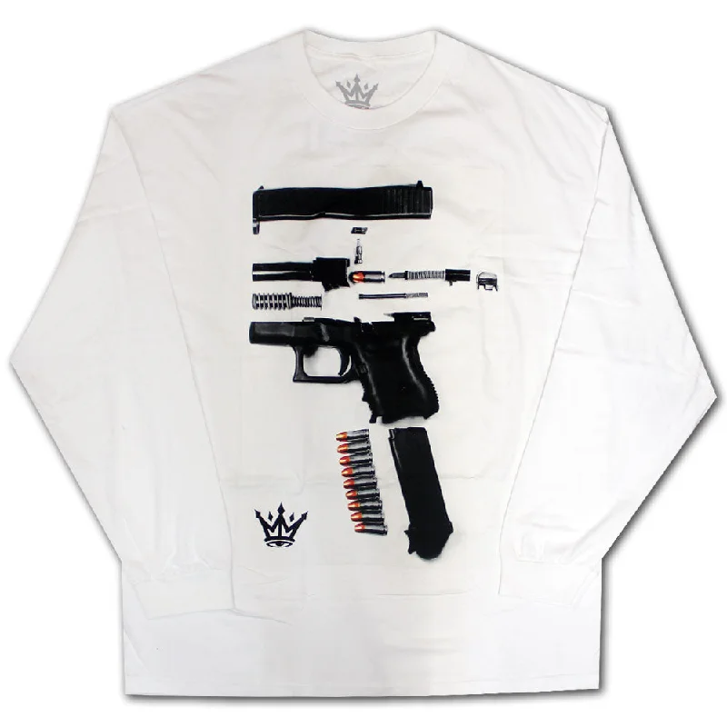 Mafioso Dismantled Long Sleeve T-Shirt White