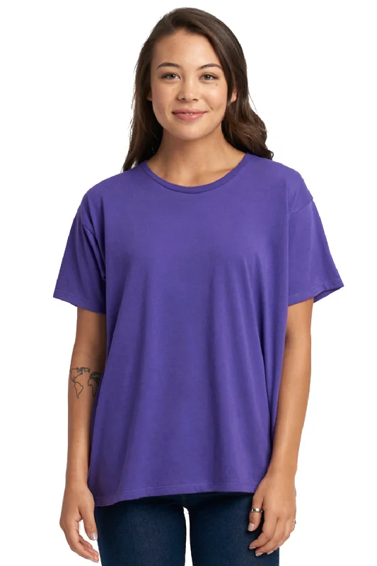 neon green t-shirts striking -Next Level Womens Ideal Flow Short Sleeve Crewneck T-Shirt - Purple Rush - Closeout