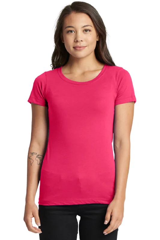 purple v-neck t-shirts rich -Next Level Womens Ideal Jersey Short Sleeve Crewneck T-Shirt - Raspberry Pink