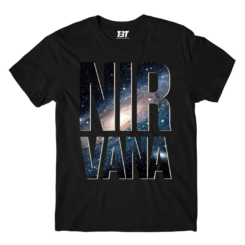 black slim fit t-shirts clean -Nirvana T shirt