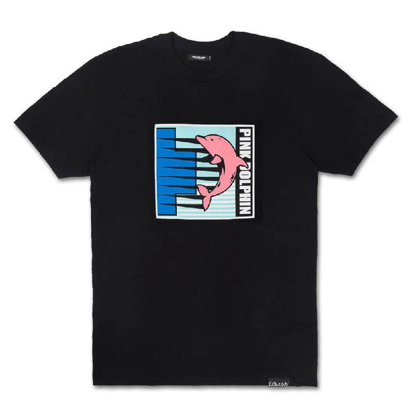 grey oversized t-shirts relaxed -Pink Dolphin Boomerang T-Shirt Black