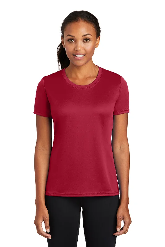 purple graphic t-shirts vibrant -Port & Company Womens Dry Zone Performance Moisture Wicking Short Sleeve Crewneck T-Shirt - Red