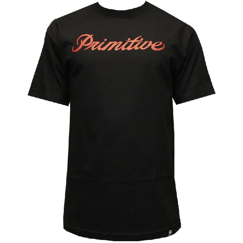 tie-dye long sleeve t-shirts -Primitive Apparel Signature Script T-Shirt Black