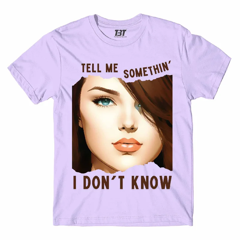 custom logo t-shirts business -Selena Gomez T shirt - Tell Me Something I Don't Know