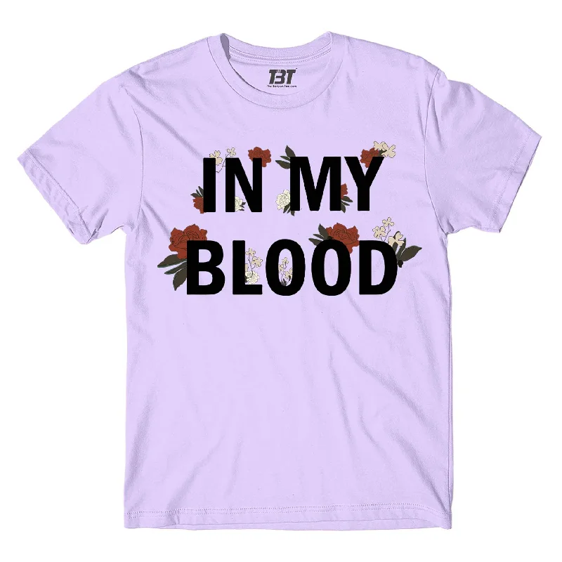 orange long sleeve t-shirts warm -Shawn Mendes T shirt - In My Blood