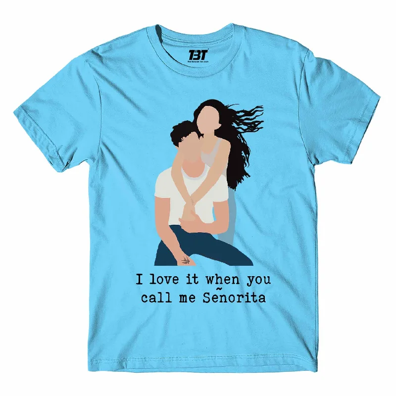 short sleeve graphic t-shirts fun -Shawn Mendes T shirt - Senorita