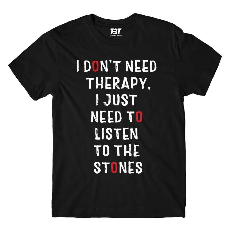 red long sleeve t-shirts warm -The Rolling Stones T shirt - I Don't Need Therapy