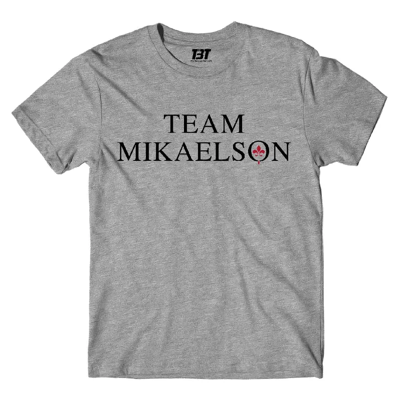 red crew neck t-shirts simple -The Vampire Diaries T shirt - Team Mikaelson