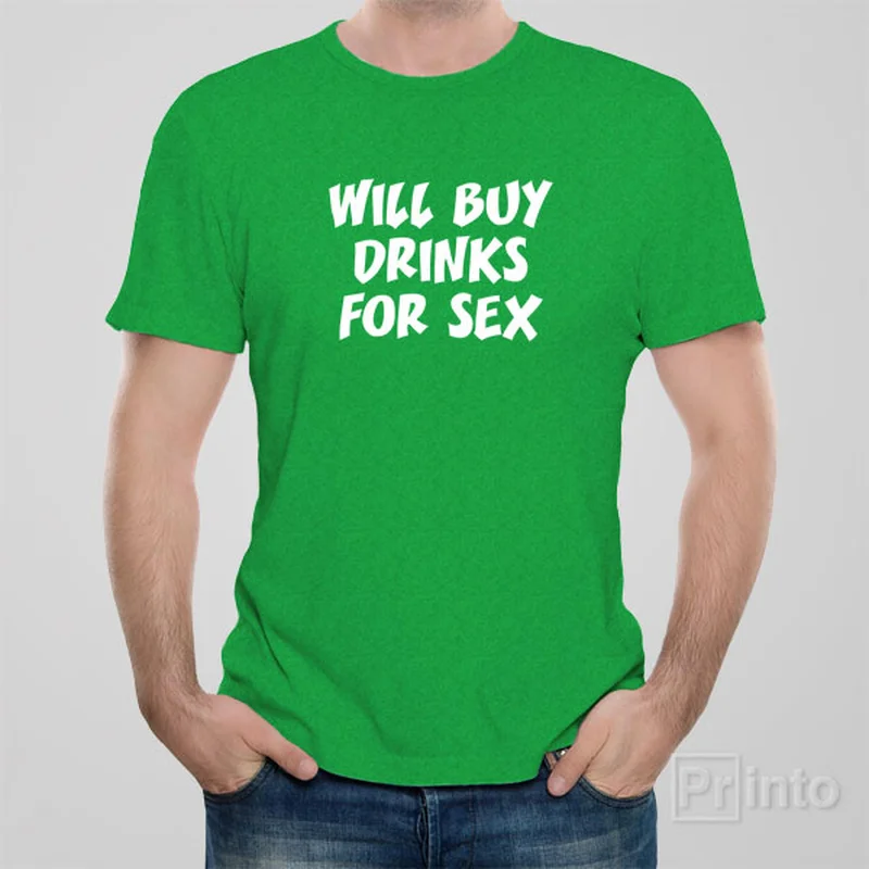 black graphic t-shirts edgy -Will buy drinks for sex