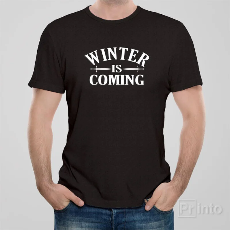 black v-neck t-shirts classic -Winter is coming - T-shirt