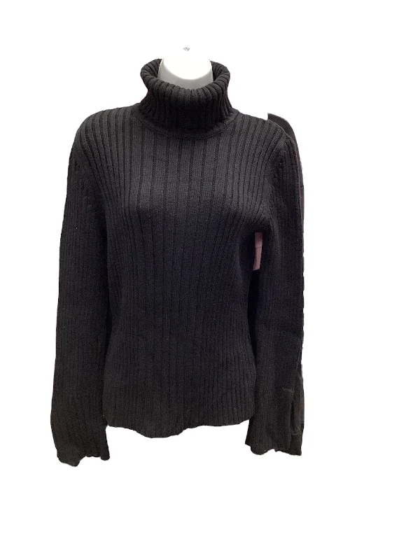 pullover sweater with pleated back -sand cotton pullover sweater -Calvin Klein Women's Sweater Black M