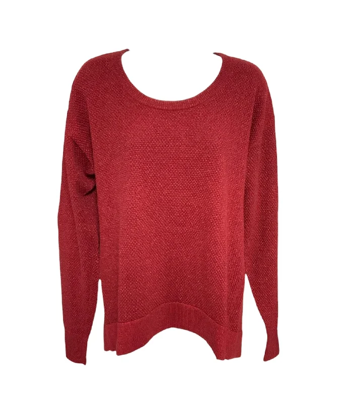 slate wool pullover sweater -light grey pullover sweater -Michael Kors Women's Sweater Maroon  L