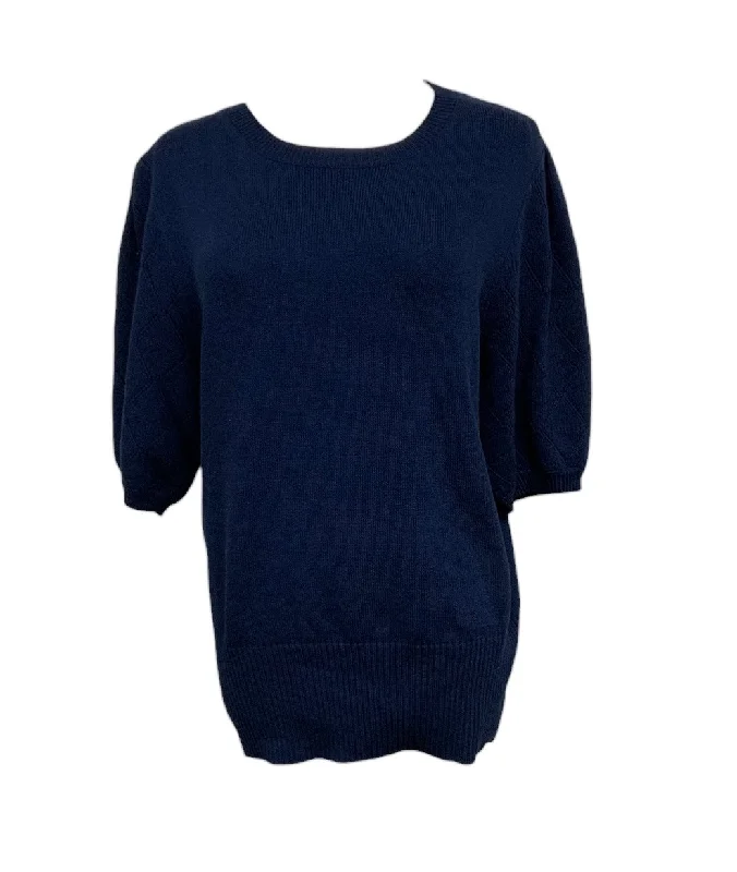 deep teal wool pullover sweater -dark green pullover sweater -Murmurey Women's Sweater Navy M