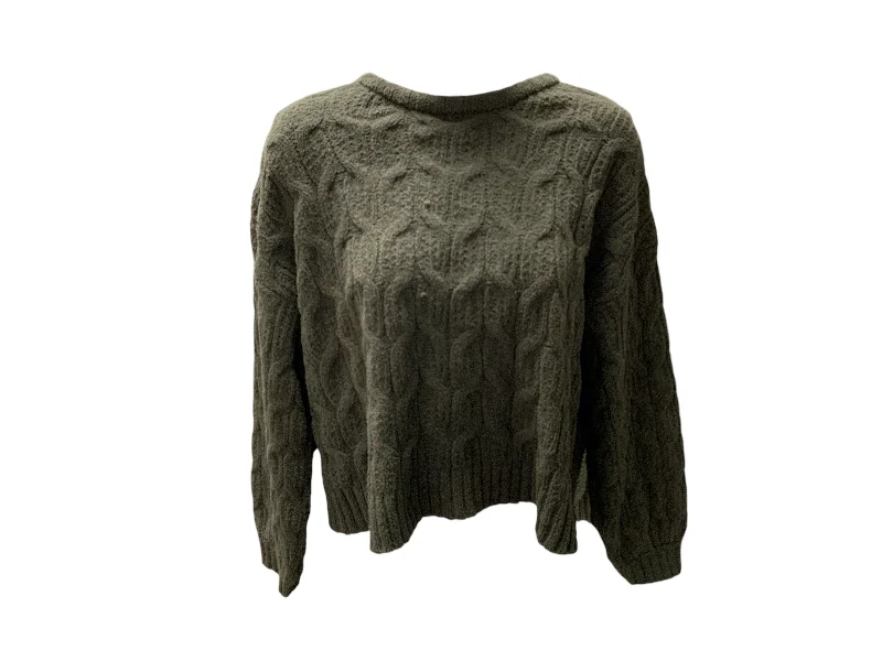 pullover sweater with side ties -pullover sweater with pleated back -NWT Moon & Madison Jr Sweater Olive M