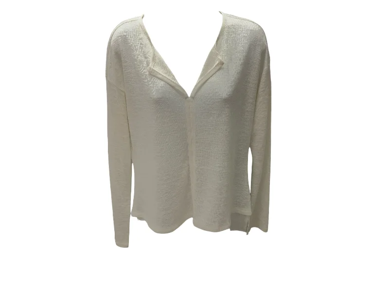 pullover sweater for cool evenings -pullover sweater with flared sleeves -Sanctuary Women's Sweater White M