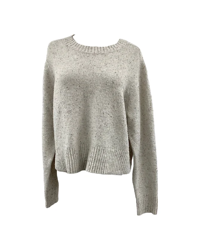 pullover sweater for everyday wear -pullover sweater with ribbed hem -Universal Thread Women's Sweater Cream Multi XL