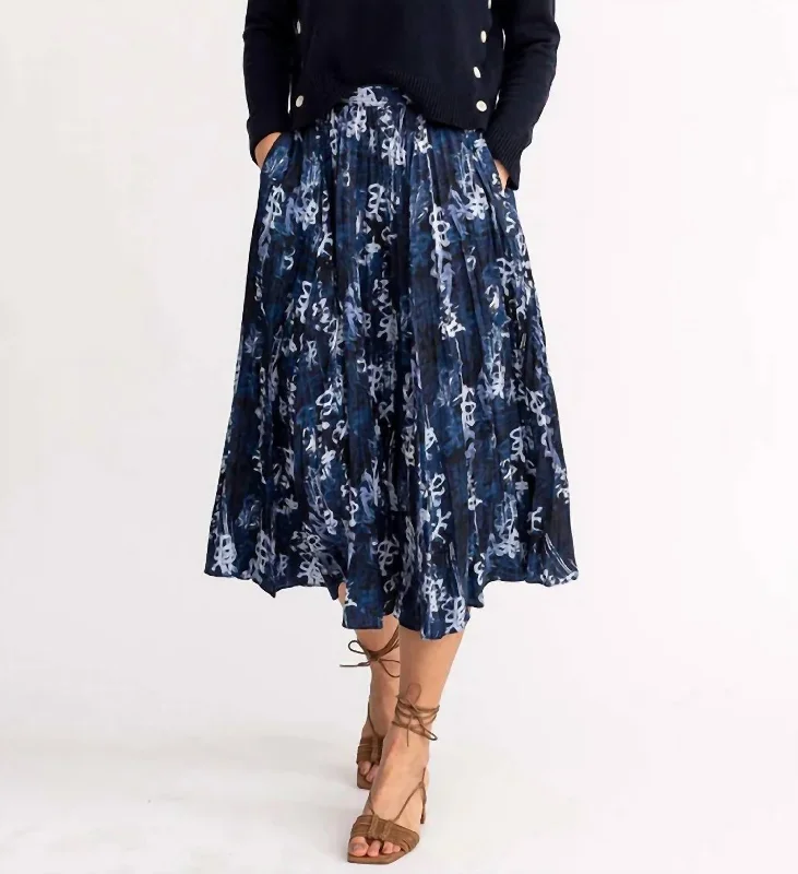 white pencil skirts for work -Beatrice Skirt In Indigo